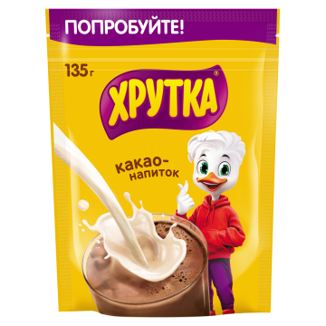 ХРУТКА®. Какао-напиток быстрорастворимый для питания детей дошкольного и школьного возраста, пакет, 135 г