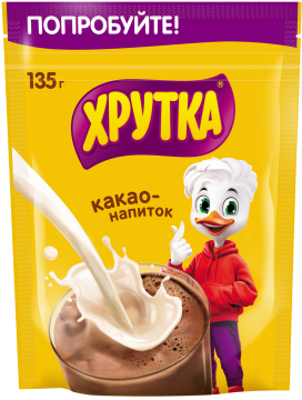 ХРУТКА®. Какао-напиток быстрорастворимый для питания детей дошкольного и школьного возраста, пакет, 135 г