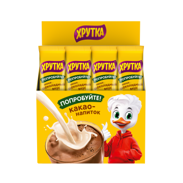 ХРУТКА®. Какао-напиток быстрорастворимый для питания детей дошкольного и школьного возраста, 16 стиков по 13,5 г