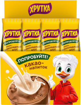 ХРУТКА®. Какао-напиток быстрорастворимый для питания детей дошкольного и школьного возраста, 16 стиков по 13,5 г