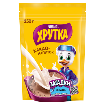 ХРУТКА®. Какао-напиток быстрорастворимый для питания детей дошкольного и школьного возраста, пакет, 250 г
