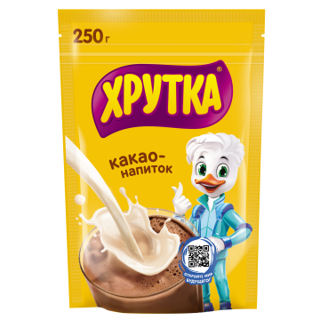 ХРУТКА®. Какао-напиток быстрорастворимый для питания детей дошкольного и школьного возраста, пакет, 250 г