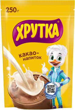 ХРУТКА®. Какао-напиток быстрорастворимый для питания детей дошкольного и школьного возраста, пакет, 250 г