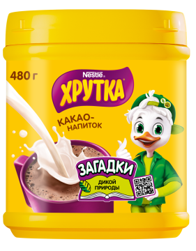 ХРУТКА®. Какао-напиток быстрорастворимый для питания детей дошкольного и школьного возраста, банка, 480 г
