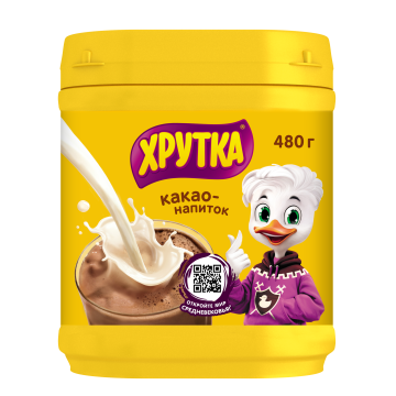 ХРУТКА®. Какао-напиток быстрорастворимый для питания детей дошкольного и школьного возраста, банка, 480 г