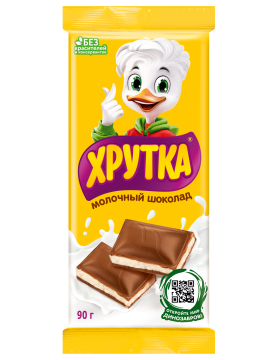 ХРУТКА®. Молочный шоколад с молочной начинкой, 90 г