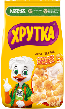 ХРУТКА®. Мультизлаковые медовые шарики, обогащённые кальцием, пакет, 230 г