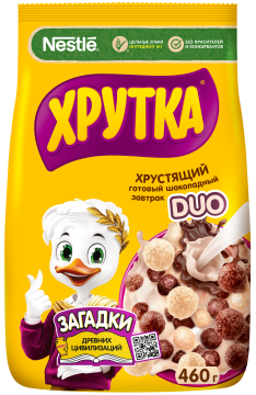 ХРУТКА® DUO. Готовый шоколадный завтрак, обогащённый кальцием, пакет, 460 г