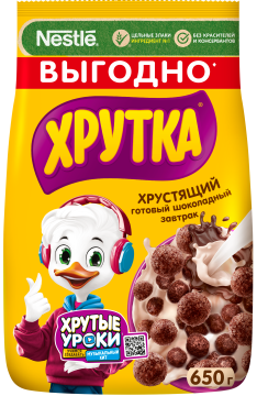 ХРУТКА®. Готовый шоколадный завтрак, обогащённый кальцием, пакет, 650 г
