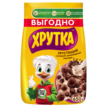 ХРУТКА®. Готовый шоколадный завтрак, обогащённый кальцием, пакет, 650 г