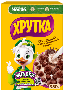 ХРУТКА®. Готовый шоколадный завтрак, обогащённый кальцием, коробка, 350 г