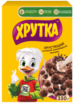 ХРУТКА®. Готовый шоколадный завтрак, обогащённый кальцием, коробка, 350 г