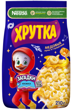 ХРУТКА®. Готовый завтрак медовый, обогащённый кальцием, пакет, 210 г